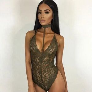 Olive Green Bodysuit